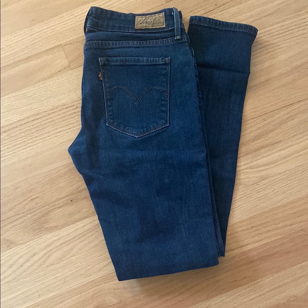Levi's Deep Blue Jeans with Tan Label